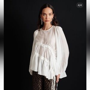 Brand new ghospell white ruched blouse